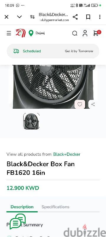 Box/Table Fan Black & Decker 1