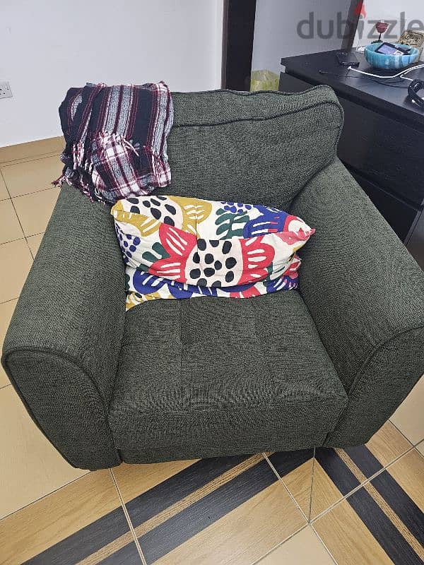 3 seater sofa, single seat sofa, ottoman 1