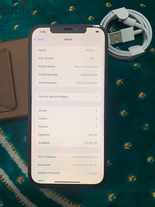 iPhone 12 Pro Max 128gb battery 84% display change 9