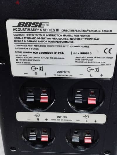 Bose accoustimass 5 series 3 for sale