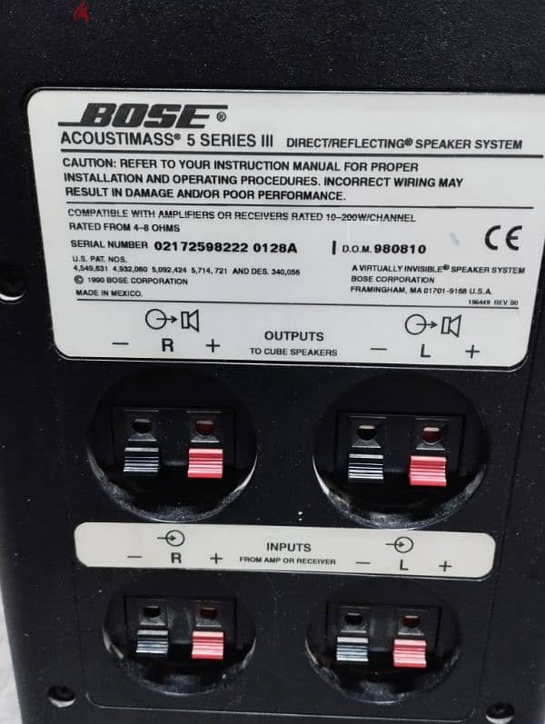 Bose accoustimass 5 series 3 for sale 0