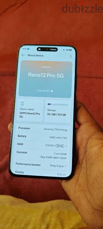 Oppo 12 Pro/ 12+12 Ram 512 Storage 4