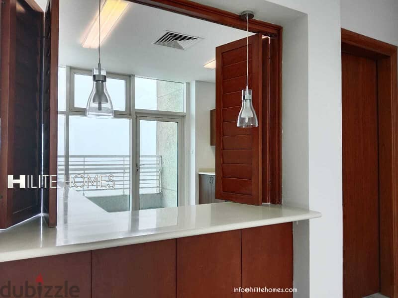 Three bedroom seaview apartment with balcony for rent in Mangaf 7