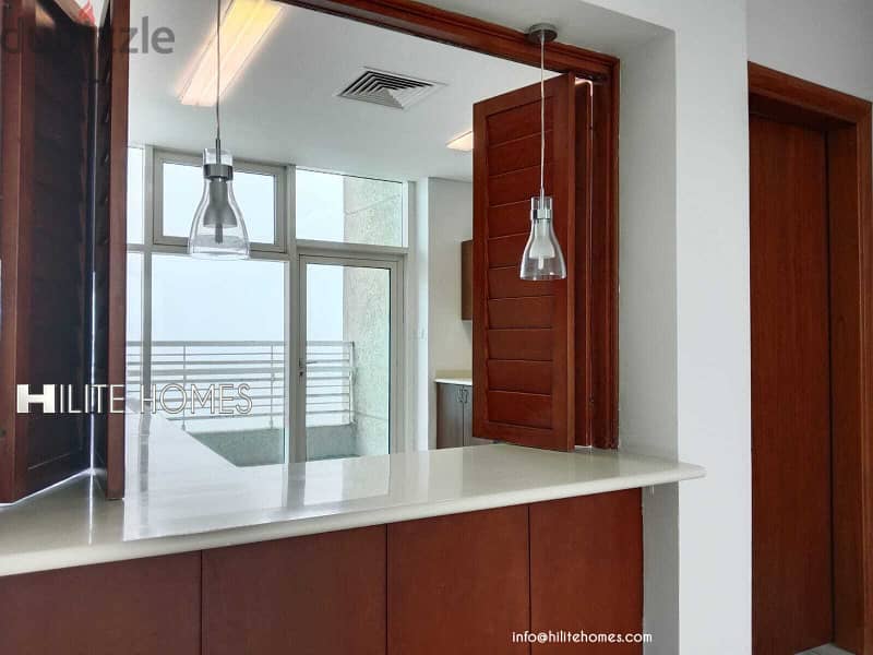 Three bedroom seaview apartment with balcony for rent in Mangaf 11