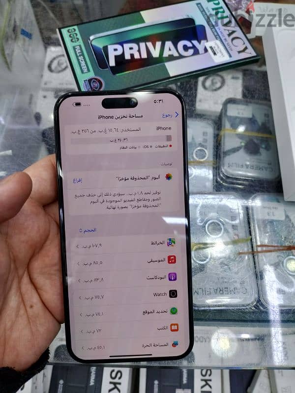 ايفون 15pro max جيجا 256 5