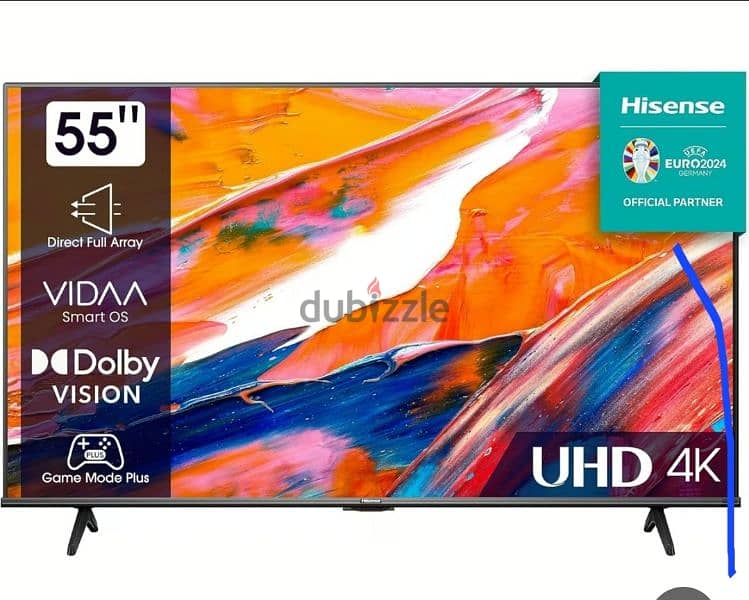 شاشة تليفزيون Hisense QLED حجم ٥٥ بوصة جديد تماما بغلاف المصنع للبيع 1