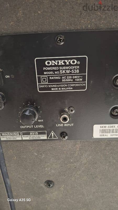 onkyo subwoofer . 3