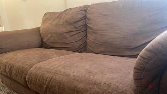 Cozy brown sofa for sale in very good condition