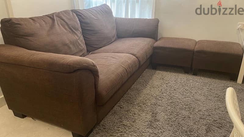 Cozy brown sofa for sale in very good condition 1