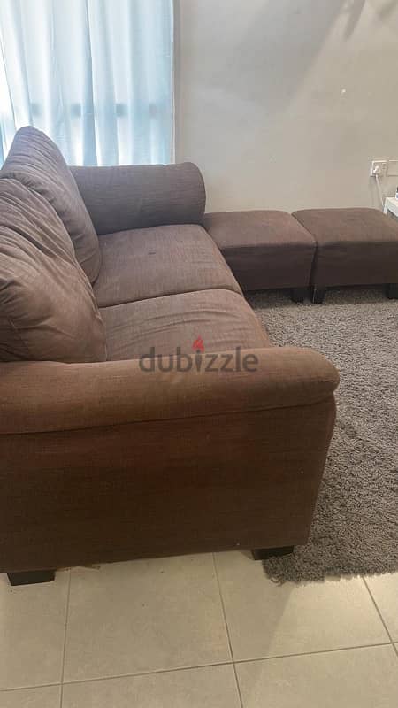 Cozy brown sofa for sale in very good condition 3