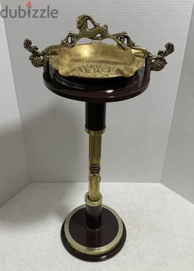 1800's Heavy Bronze Ashtray on Stand