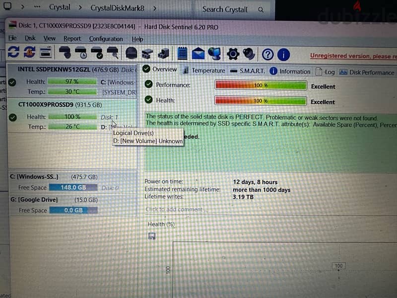 Crucial X9 Pro 1TB SSD External. Used only a few days 2