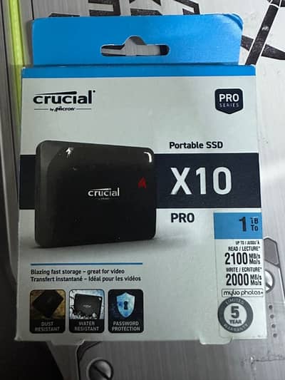 Crucial X10 Pro 1TB SSD External. Almost new