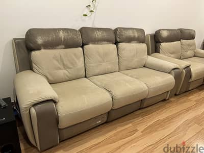 recliner sofa set of 3 automatic control