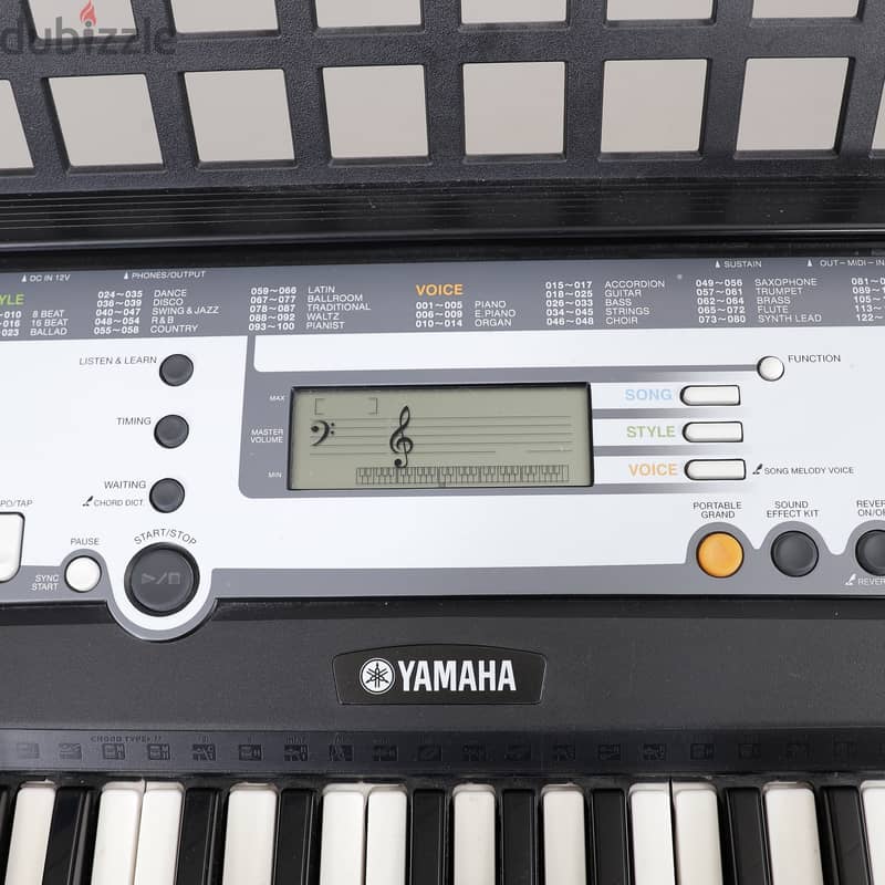 Yamaha Portatone PSR E213 Portable Keyboard w/stand for sheet music 2