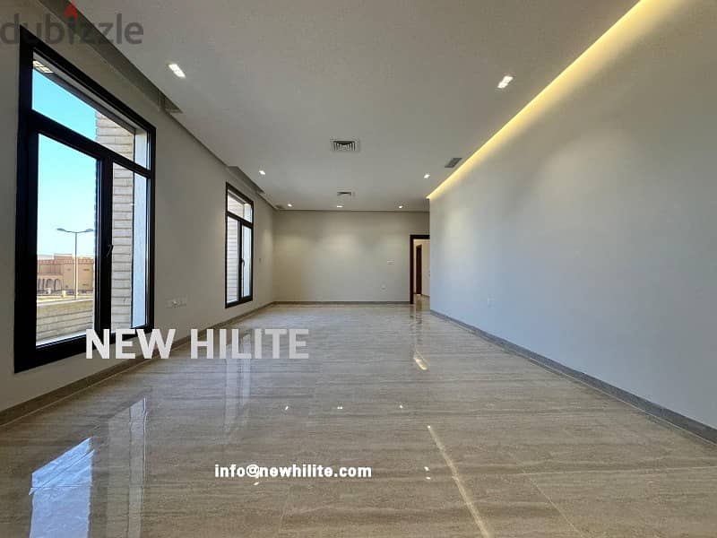 BRAND NEW FIVE BEDROOM TRIPLEX WITH ROOF FOR RENT IN AL FUNAITEES 11