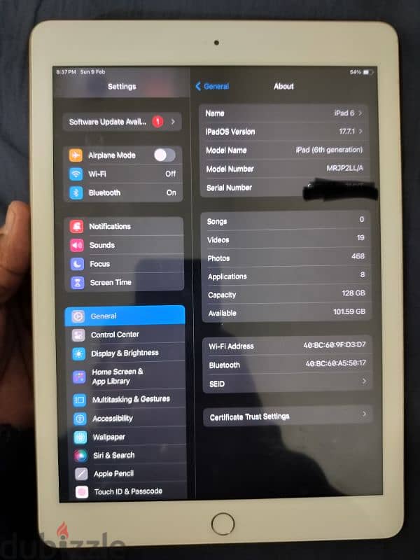 iPad 6th generation 128 GB 2