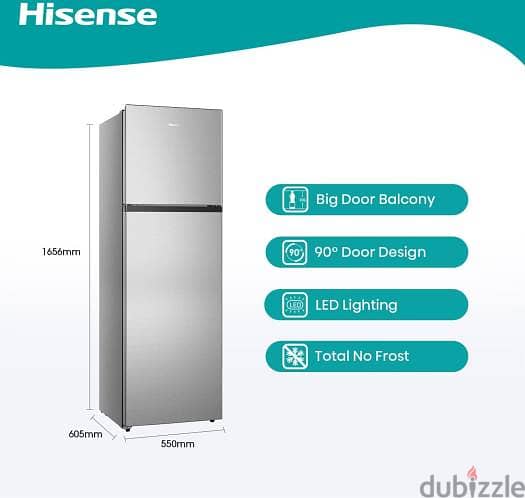 Hisense refrigerator with deep freezer double door 1