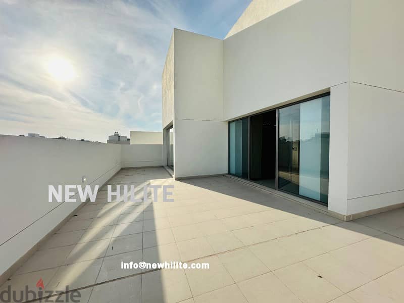 MODERN THREE BEDROOM ROOF TOP FLOOR FOR RENT IN AL MASSAYEL 2