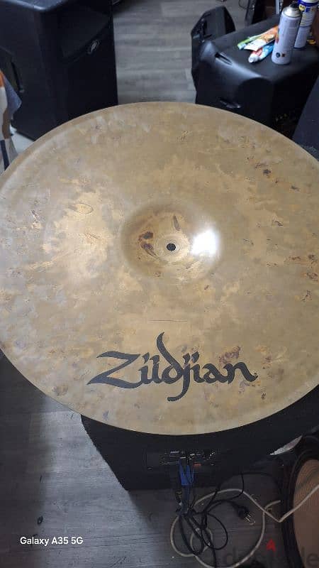 21 inch made in u. s. a. ride cymbal . 1