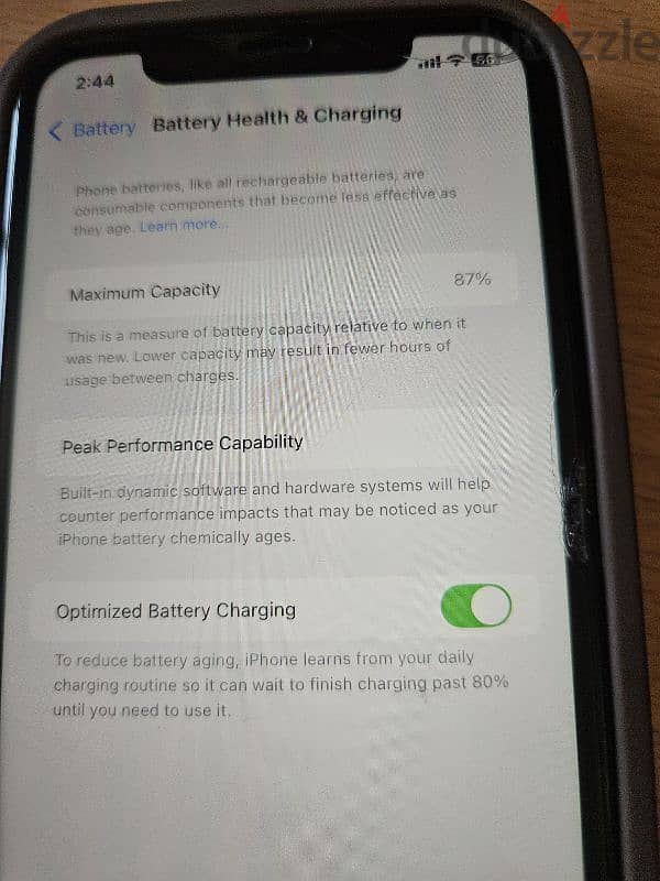 iphone 11 64gb battery health 87 2