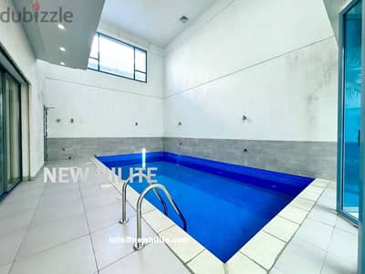 THREE BEDROOM BRIGHT BASEMENT FOR RENT WITH POOL IN ABU FUTAIRA