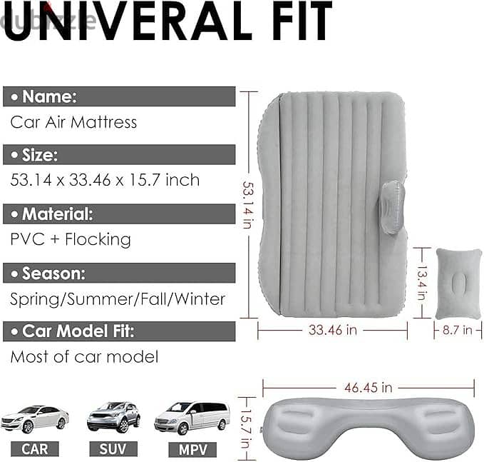 مرتبة سرير سفر قابلة للنفخ للسيارة للبيع في الكويت 2