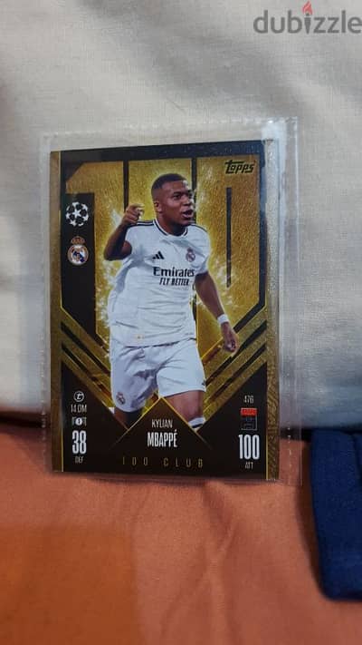 OFFICIAL! RARE! TOPPS Match Attax 100 Club Kylian Mbappé