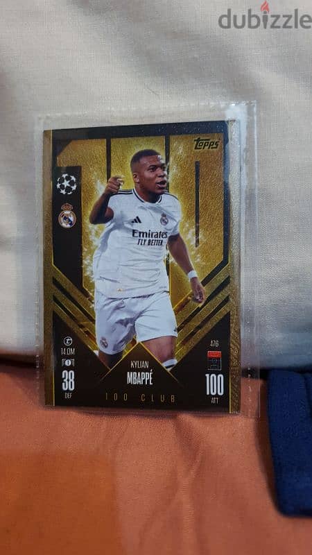 OFFICIAL! RARE! TOPPS Match Attax 100 Club Kylian Mbappé 0