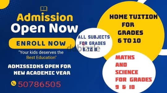 Professional home tuitions for classes 6-10