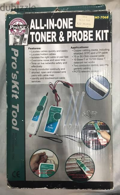 ALL-IN-ONE TONER & PROBE KIT, Locates cables quickly