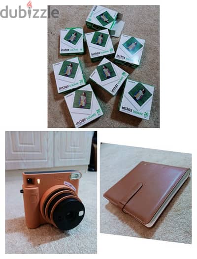 Fujifilm Instax SQ1 Camera, 140pc film sheet and album book. .