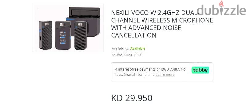 NEXILI VOCO W 2.4GHZ DUAL- CHANNEL WIRELESS MICROPHONE WITH ADVANCE 1