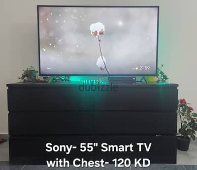 Sony TV 55" Smart LED + TV Chest with 6 drawers from IKEA