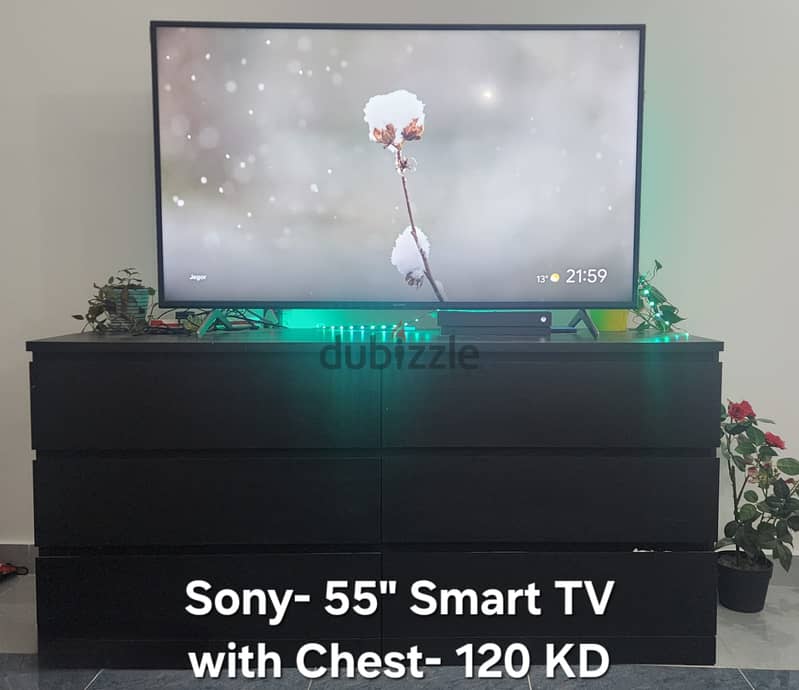 Sony TV 55" Smart LED + TV Chest with 6 drawers from IKEA 0