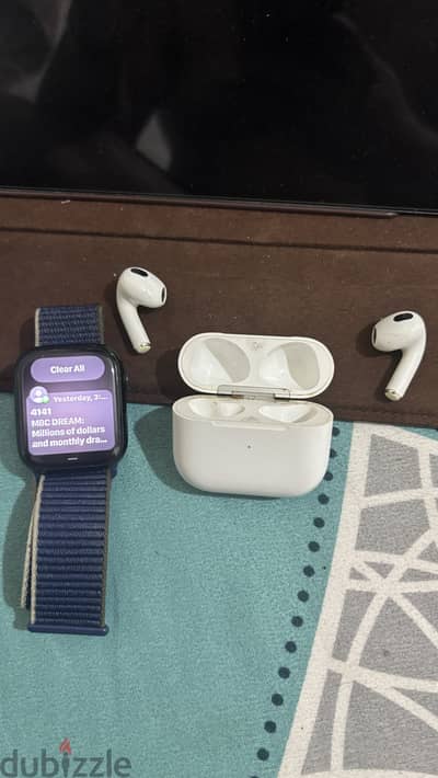 Apple Watch 7 series 45 mm cellular model with AirPods 3 free