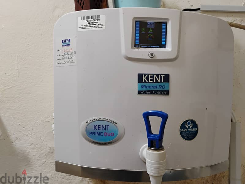 Kent water purifier prime Duo 2