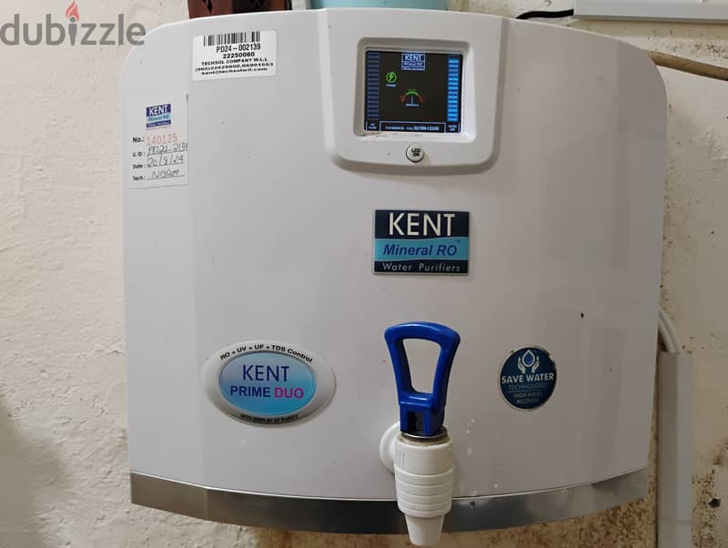 Kent water purifier prime Duo 3