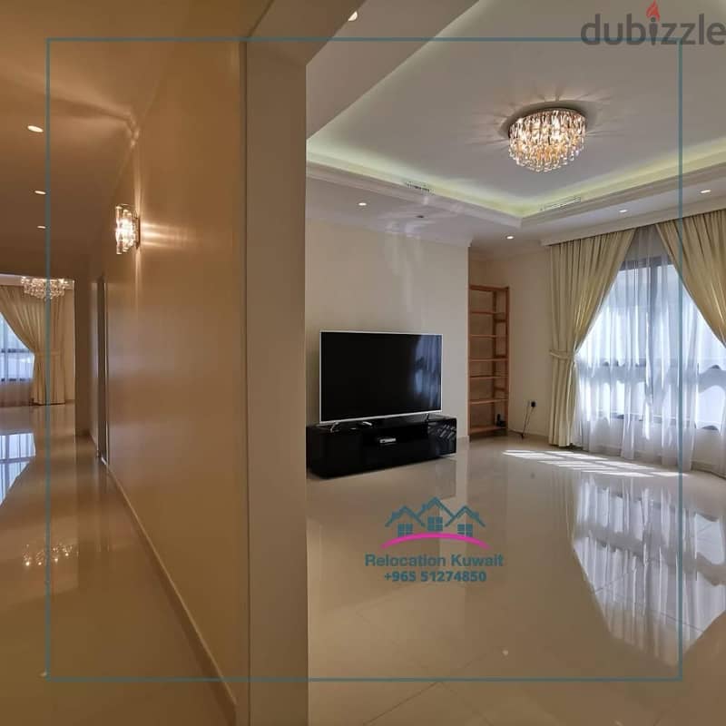 Beautiful & Huge 4-Bedroom Semi-Furnished Basement for Rent in Jabriya 1