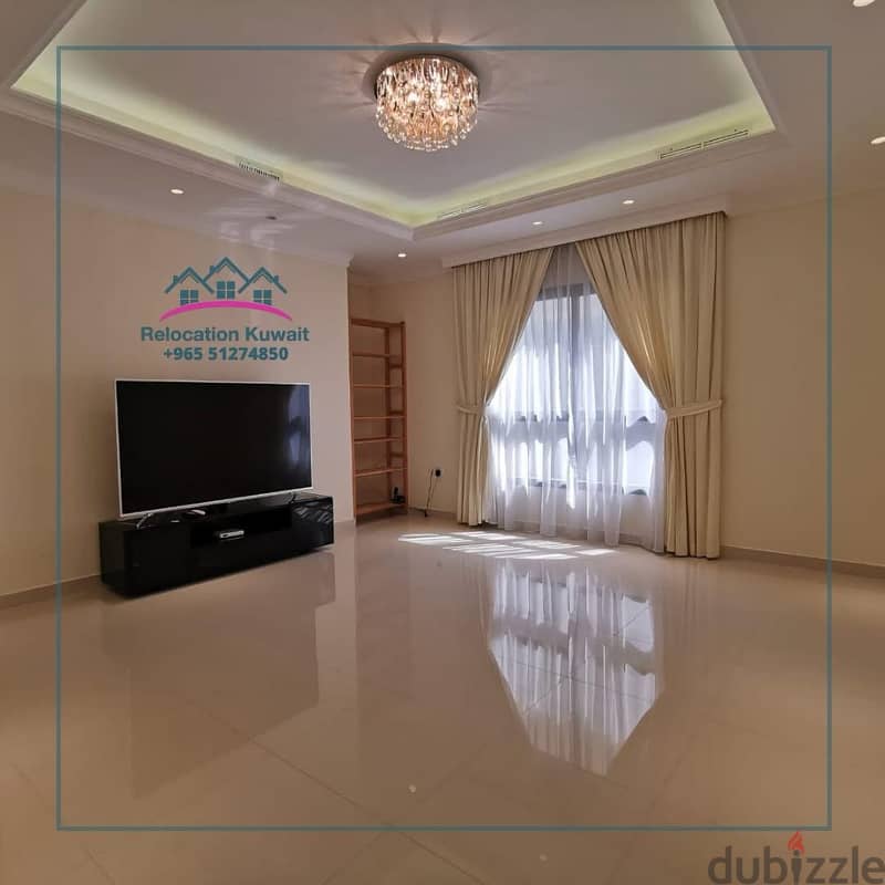 Beautiful & Huge 4-Bedroom Semi-Furnished Basement for Rent in Jabriya 8