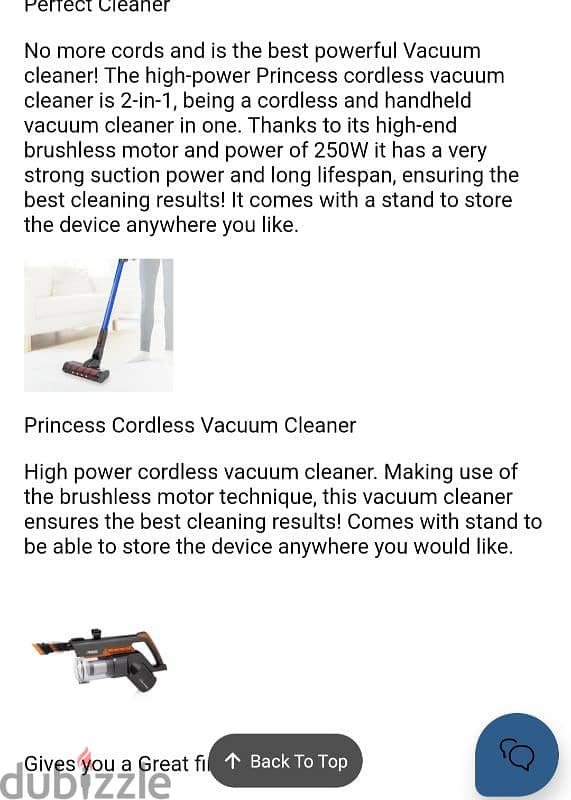 Princess 2 in 1 Cordless Vacuum Cleaner For Sale 6