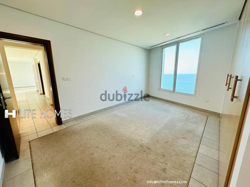 Three bedroom seaview apartment with balcony for rent in Mangaf 7