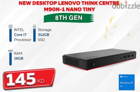 NANO DESKTOP LENOVO THINK CENTRE M90N-1 TINY  CI7  8TH SSD512