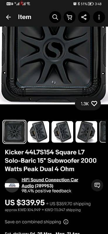 kicker subwoofers 15 inch