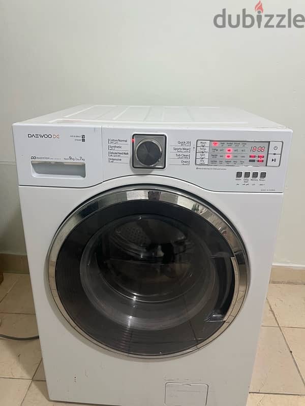 Daewoo 9/7 kg Washer and dryer 1