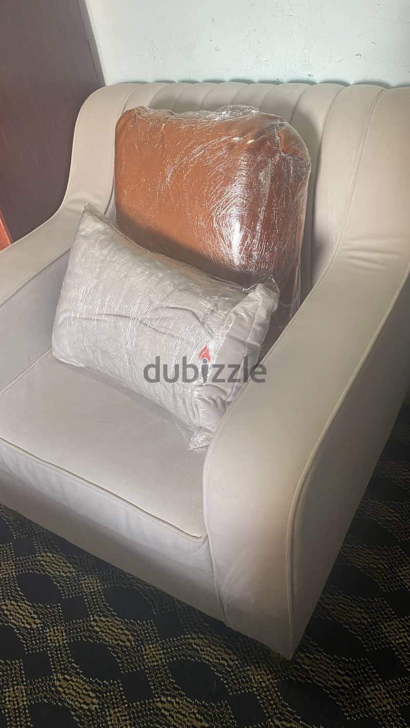 Sofa chair with 2 pillows 1