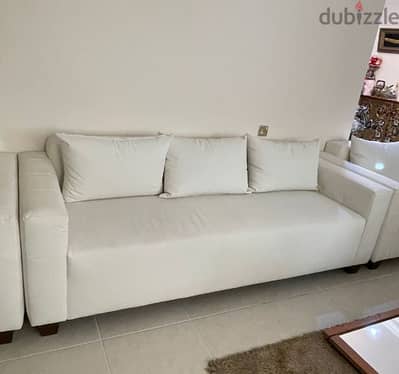 Whiite sofa set 3 + 2 + 1