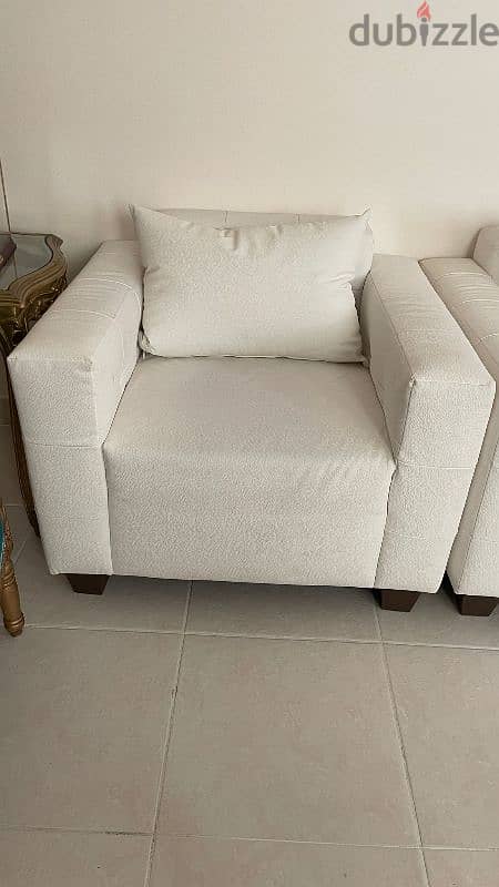 Whiite sofa set 3 + 2 + 1 2