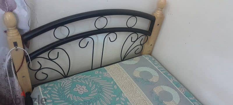 Single bed with mattress. 2