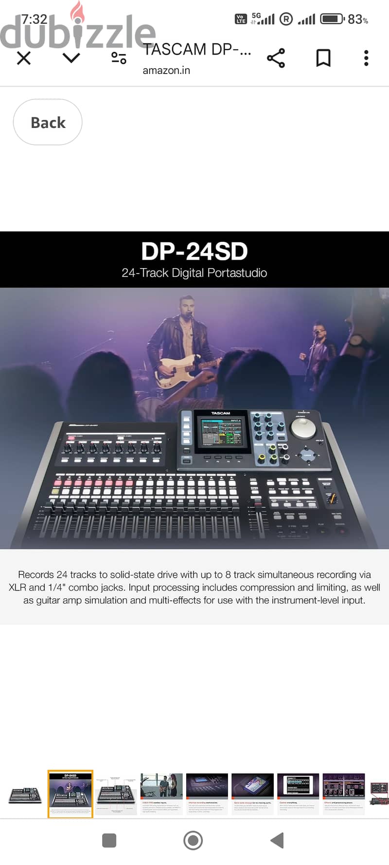 Tascam DP24SD Digital Audio Mixer 1